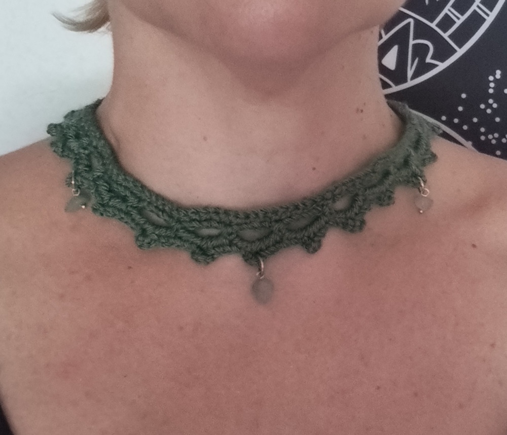 Collar Élfico Crochet Verde - Imagen 2