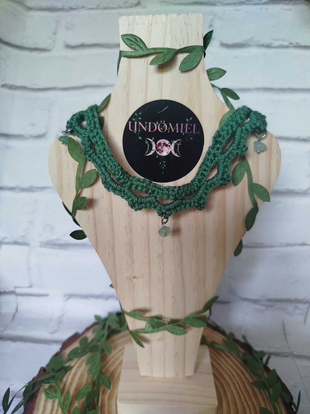 Collar Élfico Crochet Verde